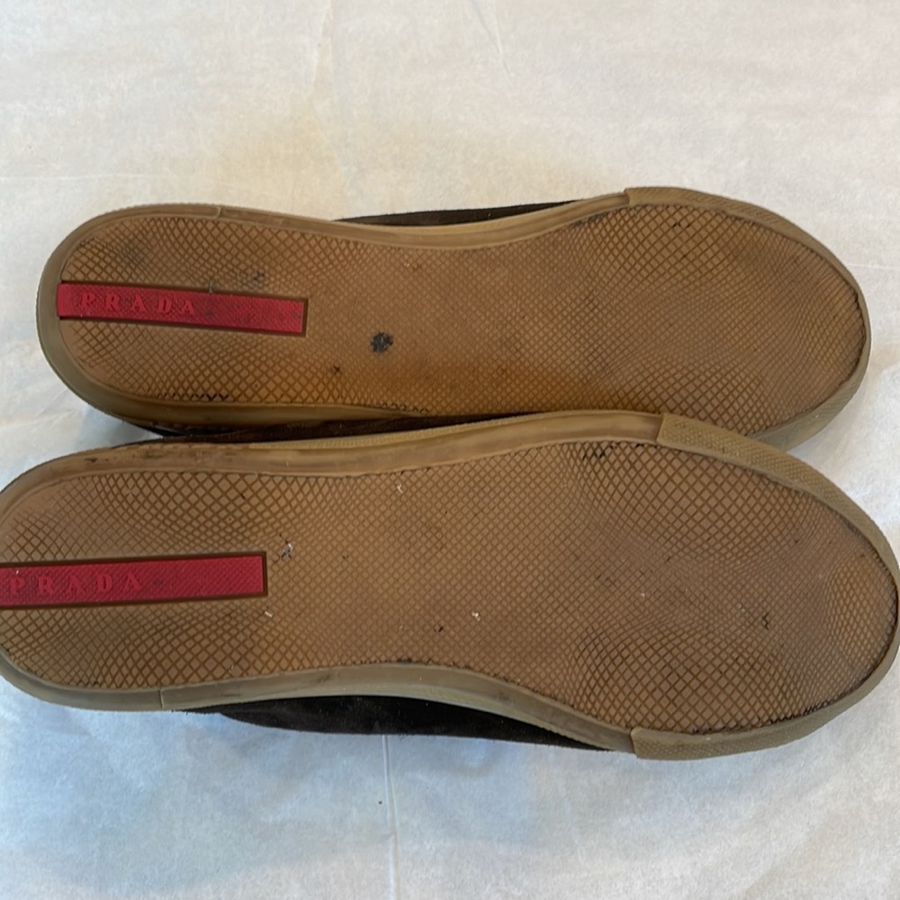 Prada Brown Suede sneakers - Picture 3 of 6